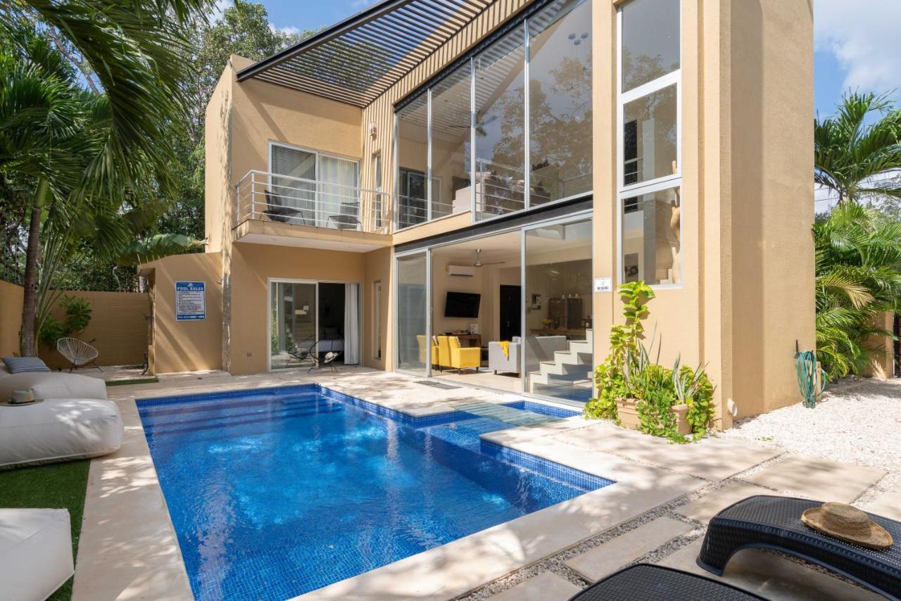 Tulum Private Modern Villa-Pool Beds-Ac-Internet-Parking-Grill Buitenkant foto