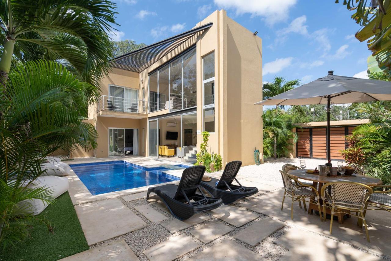 Tulum Private Modern Villa-Pool Beds-Ac-Internet-Parking-Grill Buitenkant foto