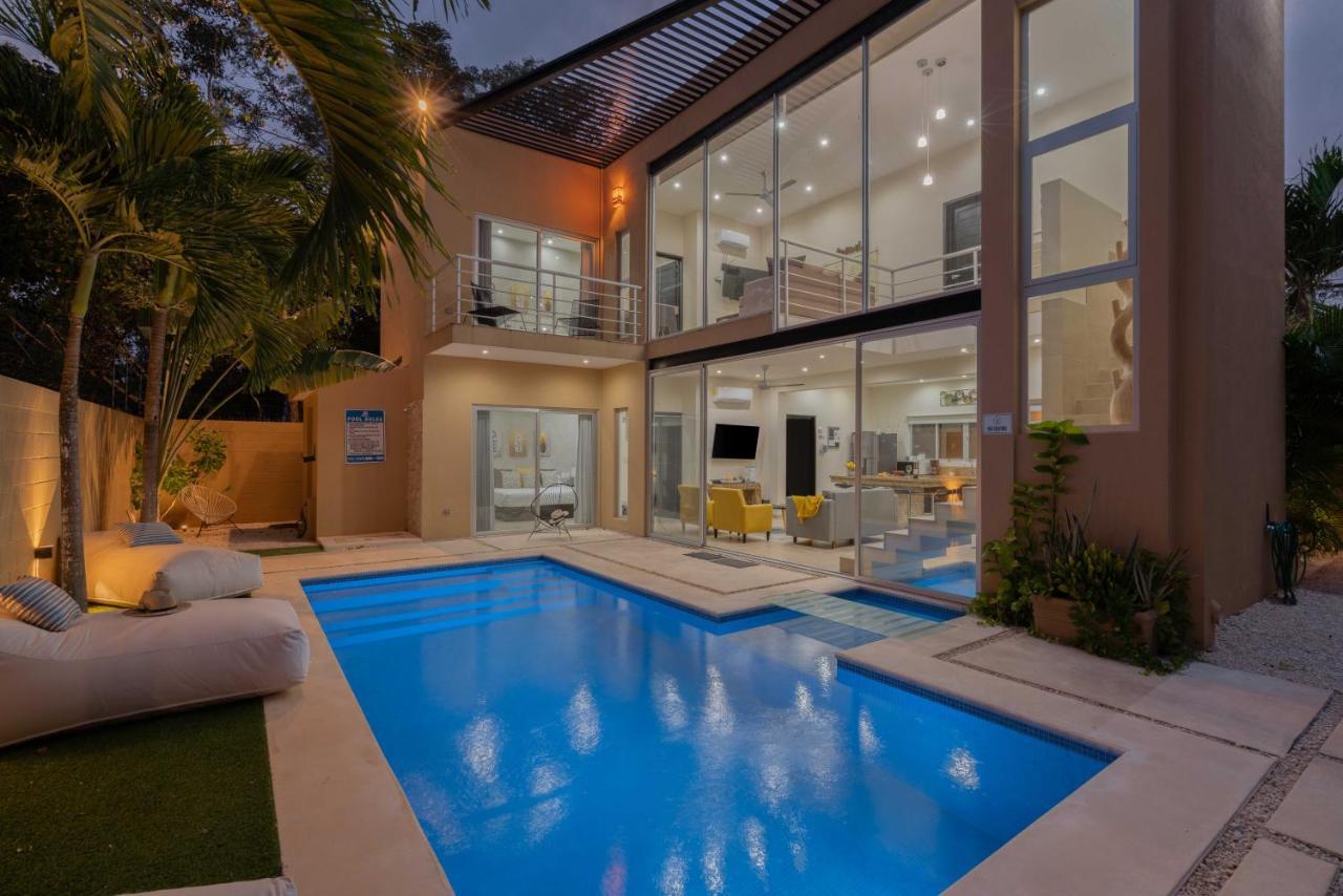 Tulum Private Modern Villa-Pool Beds-Ac-Internet-Parking-Grill Buitenkant foto