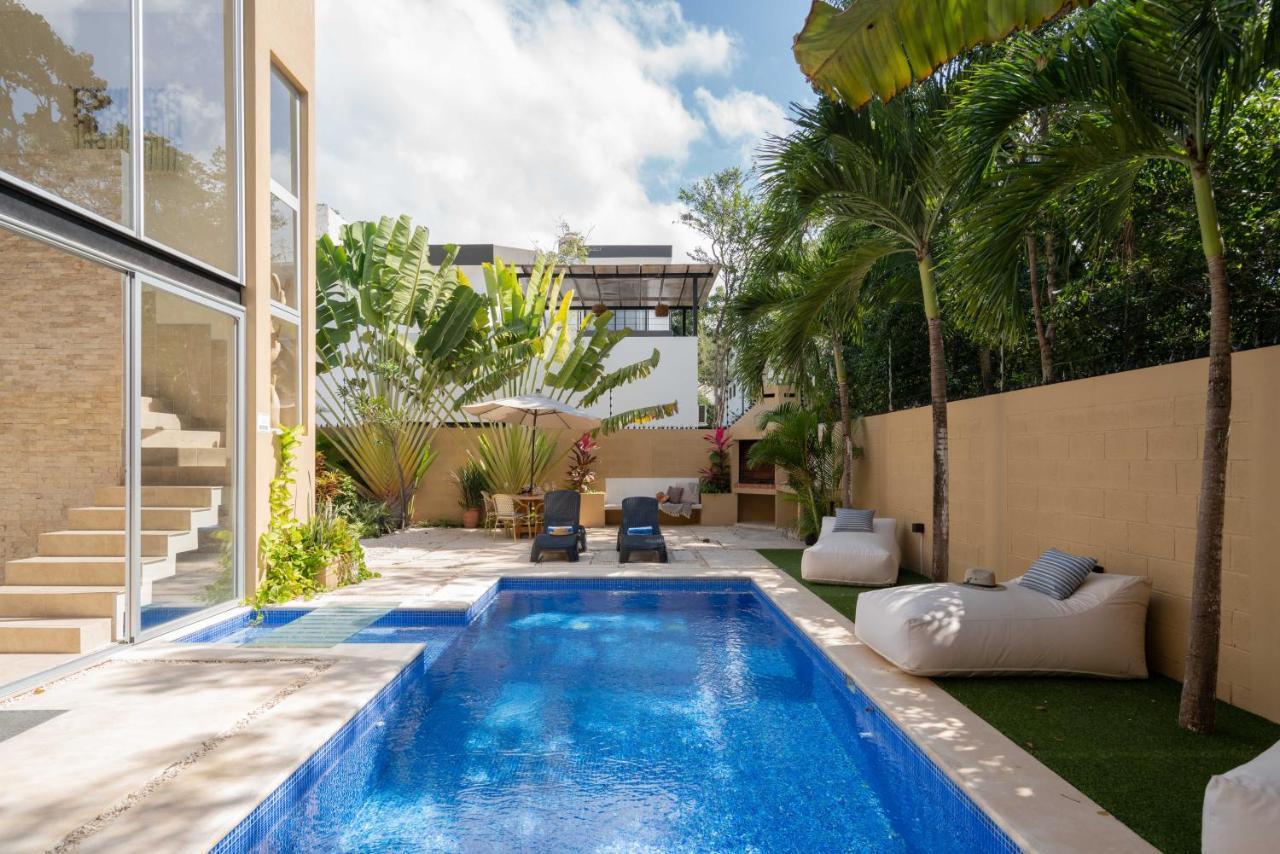 Tulum Private Modern Villa-Pool Beds-Ac-Internet-Parking-Grill Buitenkant foto