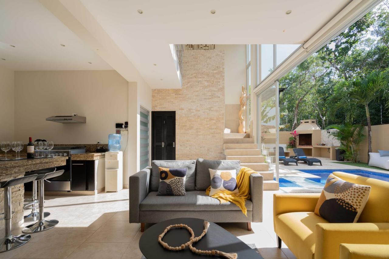 Tulum Private Modern Villa-Pool Beds-Ac-Internet-Parking-Grill Buitenkant foto